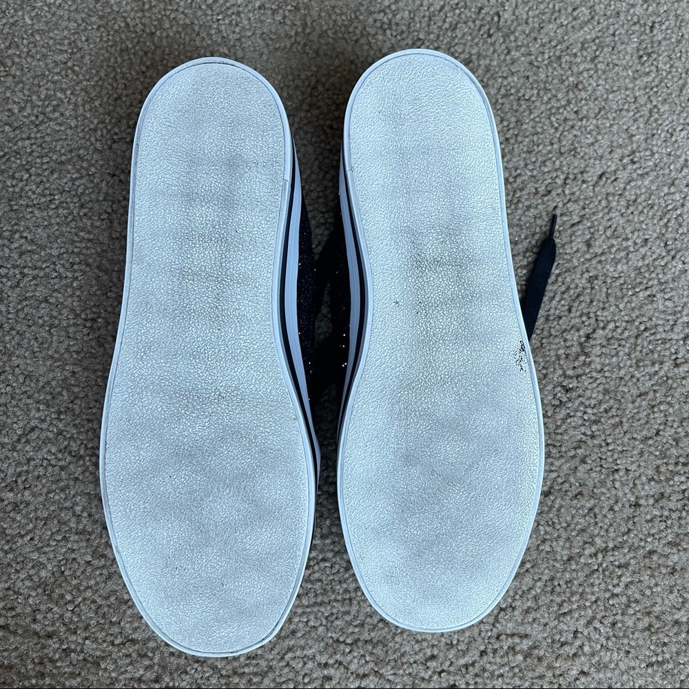 Alice + Olivia Black Glitter Platform Slip-On Sneakers - Picture 13 of 13